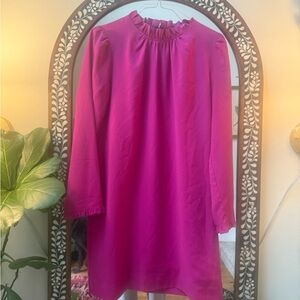 J. Crew Fuchsia Ruffled dress